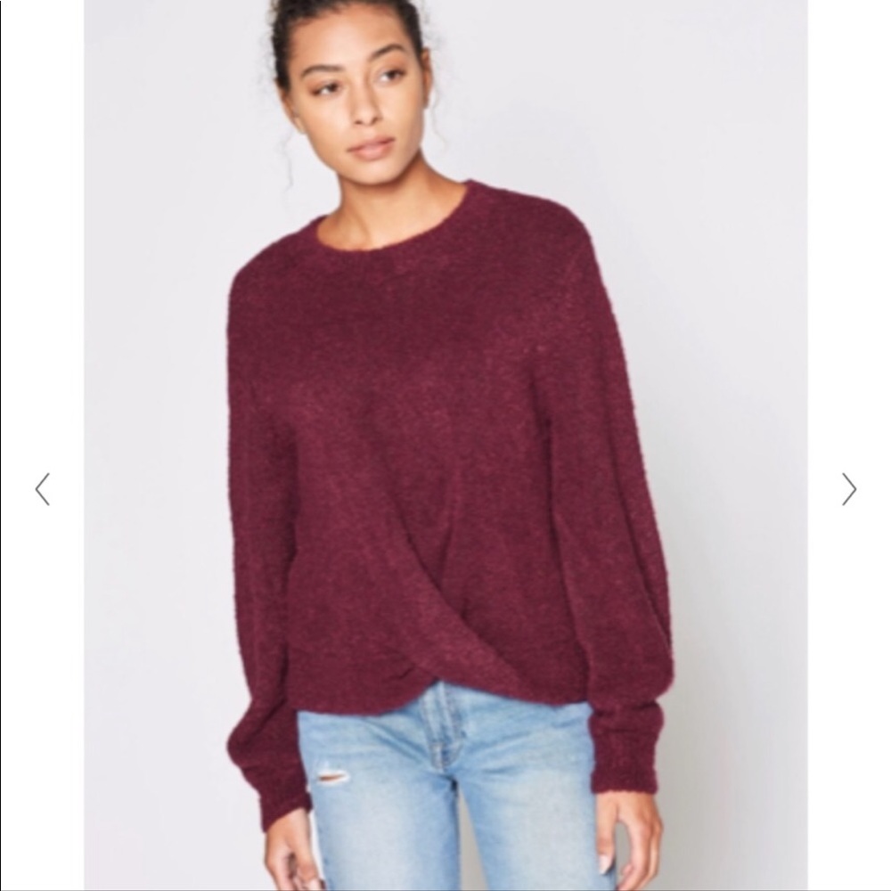 SPRING SALE Joie Wool purple wool blend twist front sweater